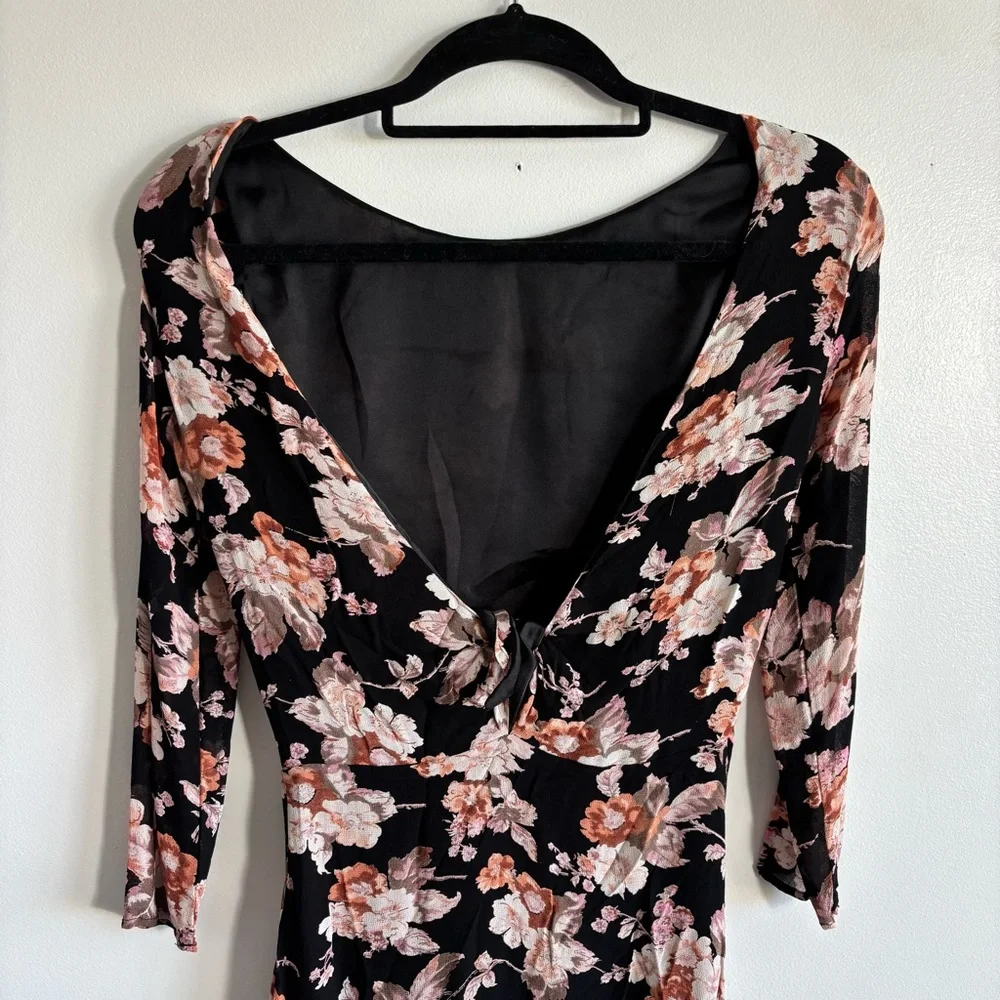 For Love & Lemons autumn maxi dress midnight floral - Picture 6 of 7